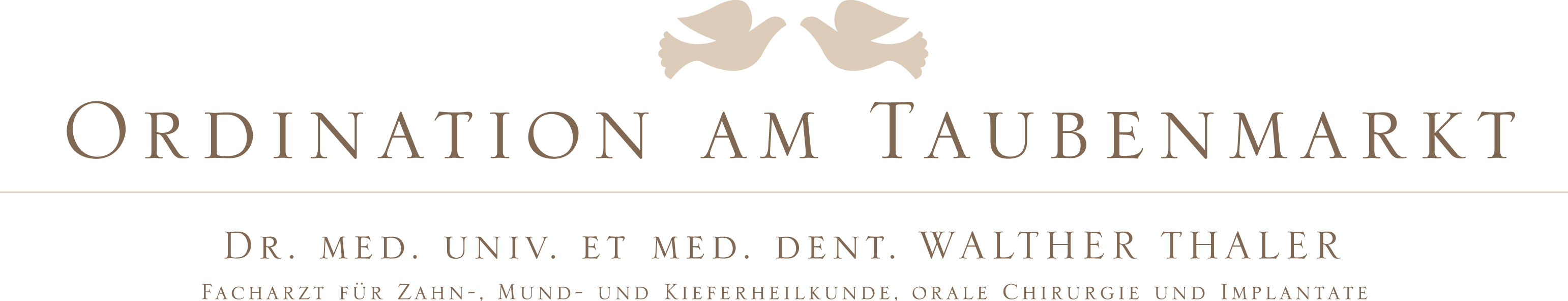 Dr. med. univ. et med. dent. Walther Thaler - Logo